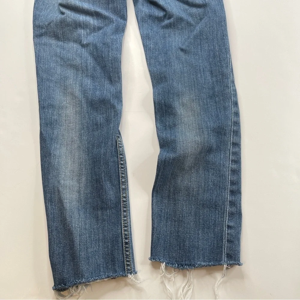 Acne Studios Kex Jeans Le Blue Cropped Raw Hem Size 27
